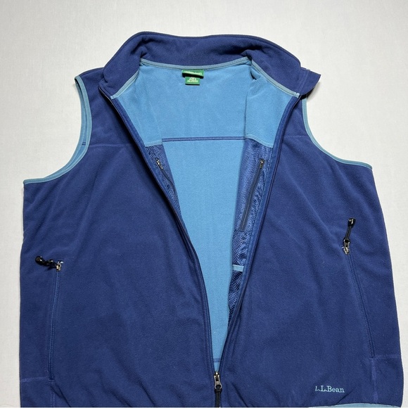 L.L. Bean Blue Fleece Vest with High Collar Men’s Size XXXL - Picture 5 of 12